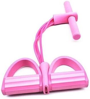 Drop Dash Deals Pedal Resistance Band For Yoga & Body Stretch Exercises Heavy Resistance Puller Rope pink 4 Tube Medium Resistanc