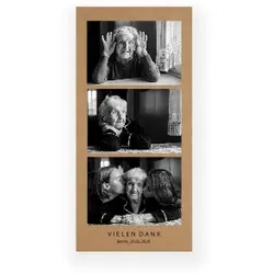 Dankeskarte Trauer: 3 Bilder mit Fotos in Kraft Look