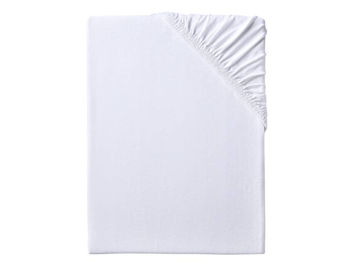 Drap-housse en jersey PERFECT MATCH 90-100 x 200 cm Blanc/Blanc