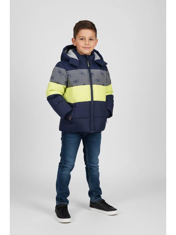Salt and Pepper Steppjacke in Dunkelblau/ Gelb - 140