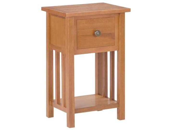 GHVBNMF Beistelltisch mit Schublade 35x27x55 cm Eiche Zeitungsständer Kompakter Holz-Zeitungstisch mit Ablage für Wohnzimmer und Flur, langlebiges Design mit natürlichem Eichenholz-Finish.