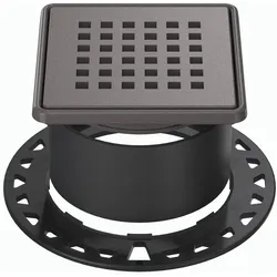 Schlüter Systems KERDI-DRAIN-RRE Rost-Rahmen-Set Design 3 Square Edelstahl TSDA - Strukturbeschichtet Dunkelanthrazit