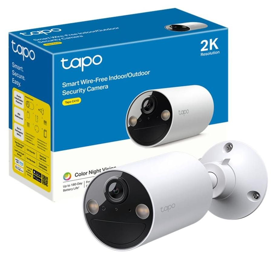 Tapo C410 Draadloze camera voor binnen en buiten, 2K 3 MP, nachtzicht in kleur, bewegingsdetectie, IP65