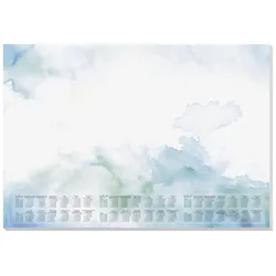 SIGEL Schreibtischunterlage DESIGN 206/2027/2028 blau/grün Papier 59,5 x 41,0 cm, 30 Blatt