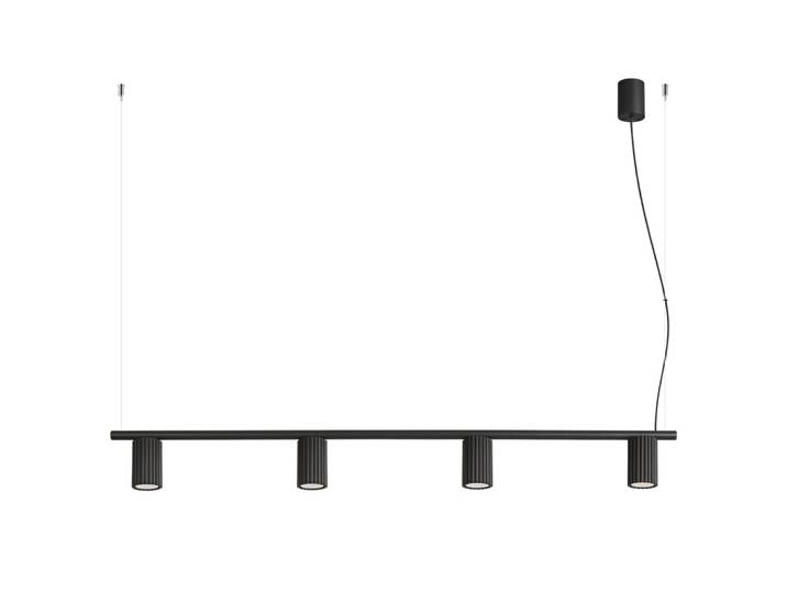 Lustres aluminium noir h 212 cm