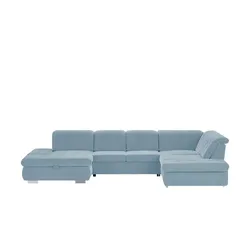 Lounge Collection Wohnlandschaft mit verschiedenen Funktionen Spencer ¦ blau ¦ Maße (cm): B: 382 H: 102 T: 260.0
