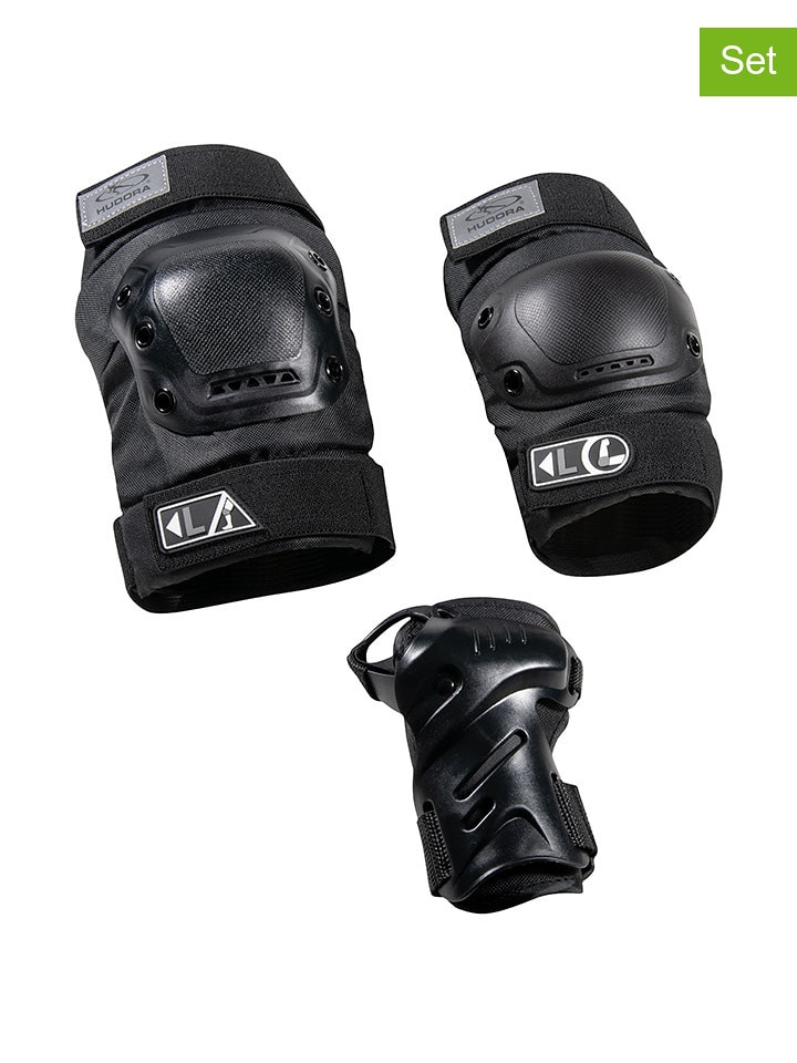 Hudora 6tlg. Protektoren-Set "Pro" in Schwarz - L