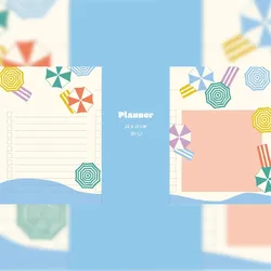 Clairefontaine 5x Dolce Amore, Miniplaner 24x12 cm, 50 bedruckte Blätter - 116272C