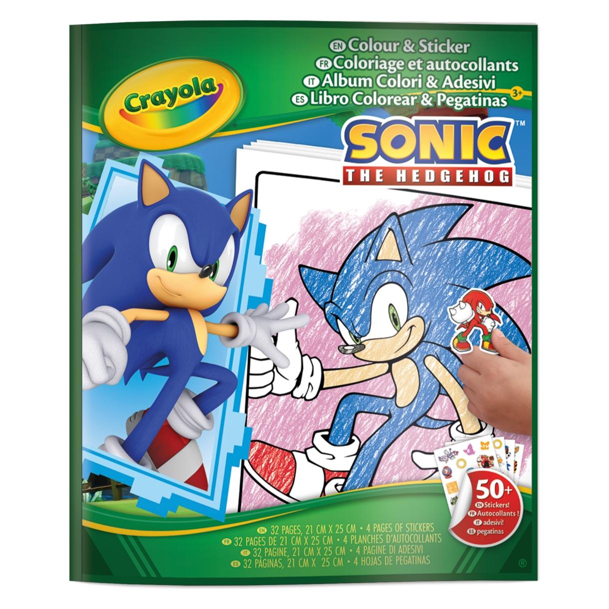 Crayola CR Color & Sticker Book Sonic (50 Sticker) (071662408985)