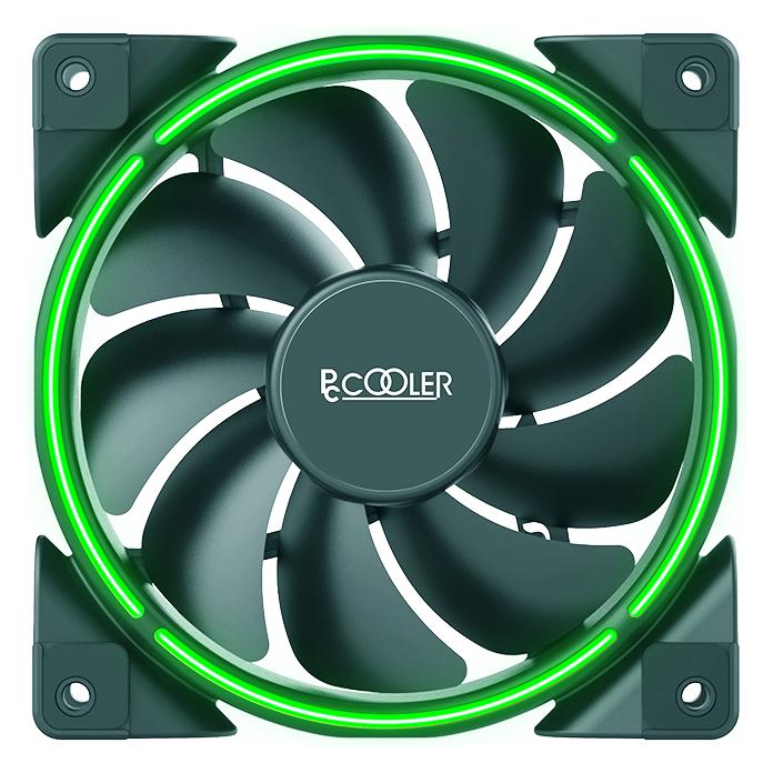Pccooler CORONA mit grüner Beleuchtung (120 mm, 1x) (CORONA-GREEN)
