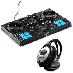 Hercules DJ Control Inpulse 200 MK3 DJ-Controller mit Kopfhörer, DJ Controller
