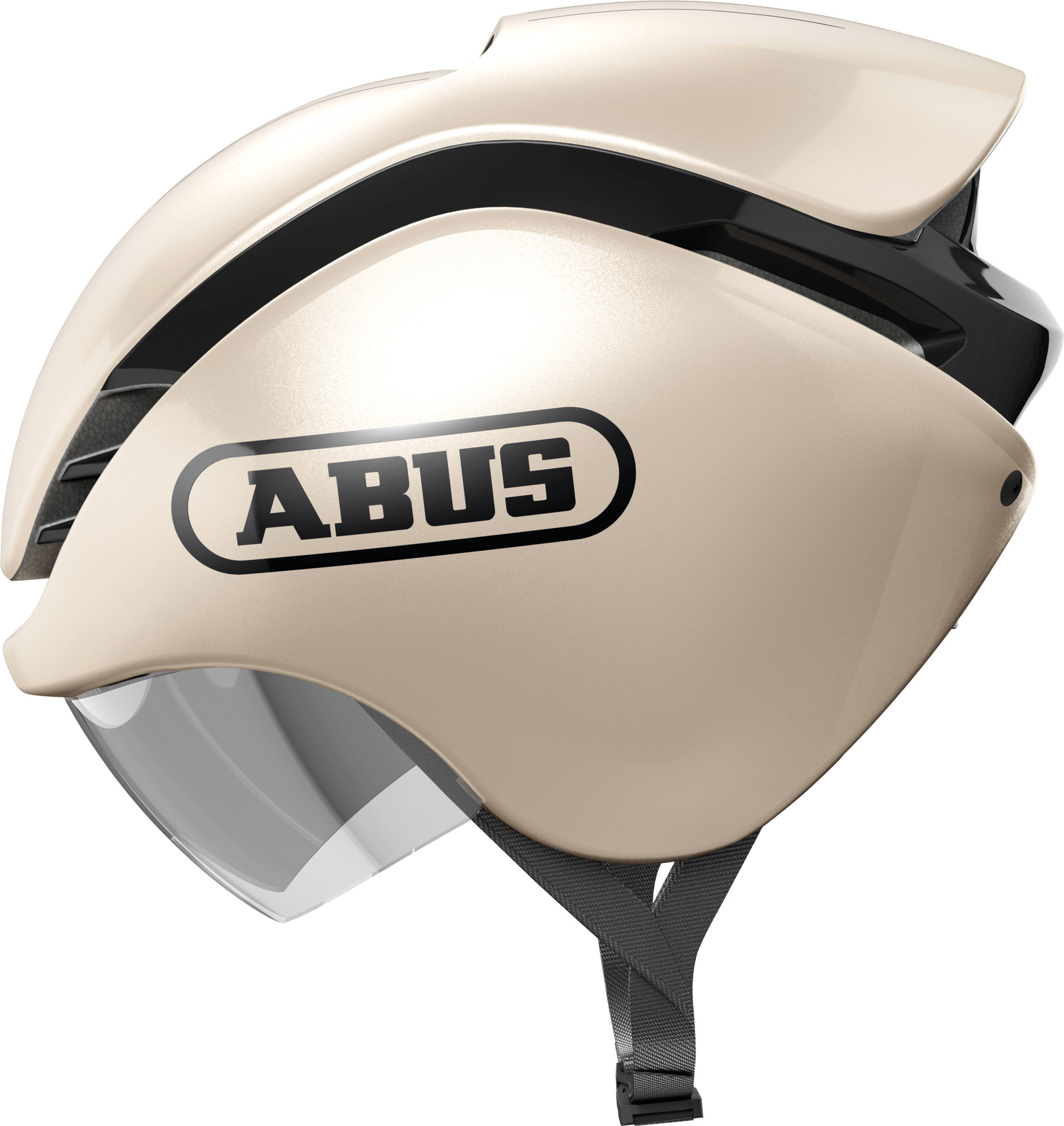 ABUS Fahrradhelm GameChanger Tri - für Triathleten und Rennradfahrer - Aerodynamik für Bestzeiten - für Damen und Herren - Gold, Größe S (51-55 cm)