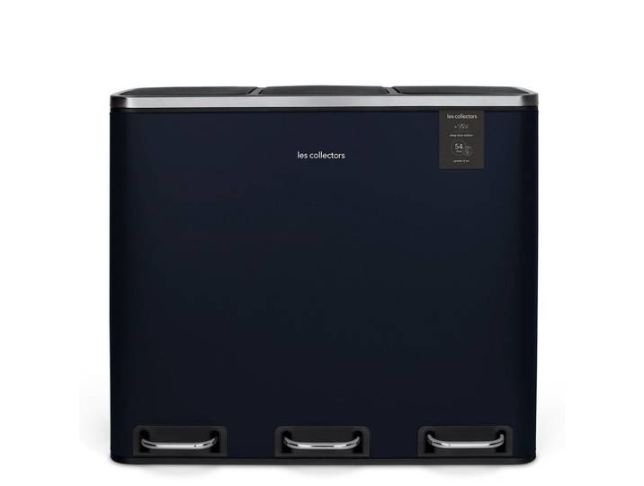 Les Collectors Recyclingmülleimer 54L, 3x18L Behälter, nachtblau N°986, Dunkelblau, Metall, 61.5x56x34.5 cm, Haushalt & Reinigung, Reinigung, Mülleimer & Abfallsammler