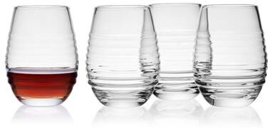 Lifetime Brands, Inc Mikasa Set of 4 Ciara Stemless Wine Glasses, 18 Oz