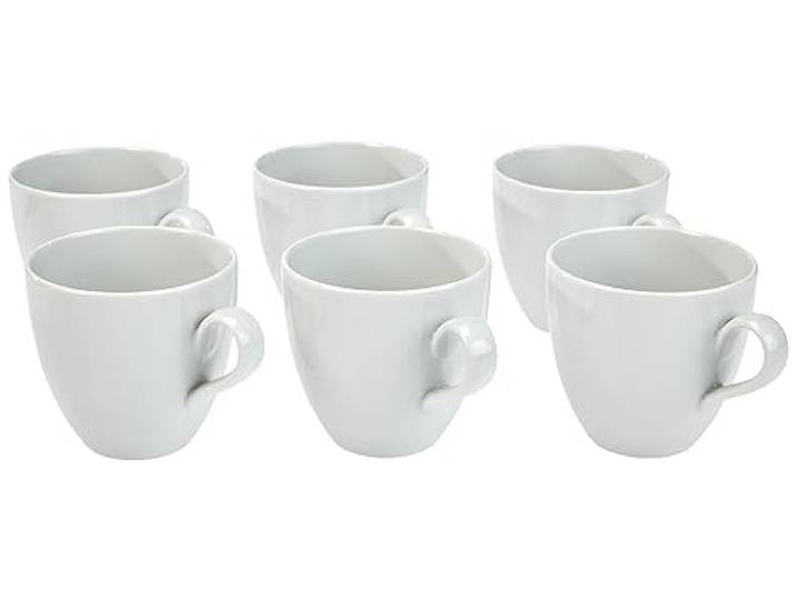 Alessi SG53/87 'Mami' Kaffee-Obertasse 6 Stück aus weißem Porzellan 8,0 cm Durchmesser