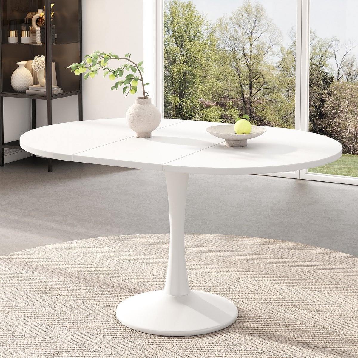Zubaliya Ovale Uitschuifbare Eettafel met MDF Blad