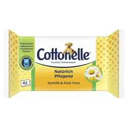 Cottonelle Feuchtes Toilettenpapier Natürlich Pflegend Kamille & Aloe Vera 42 Tücher