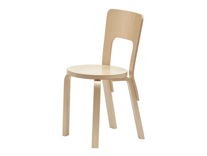 Artek - Stuhl 66, Birkenfurnier