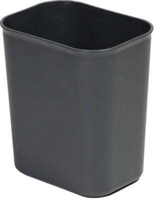Abfalleimer Probbax, Volumen 6,6 l, feuerfest, L 240 x B 170 x H 260 mm, Kunststoff, dunkelgrau