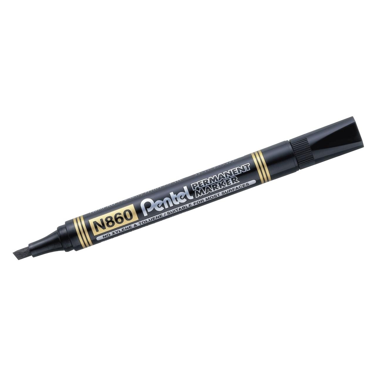 Pentel N860 Permanentmarker Schwarz 12 Stück (12x) (N860-AE)