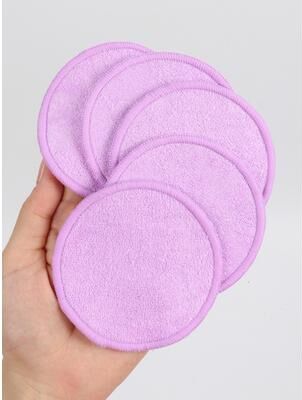 Silver Stone Store Washable Reusable Makeup Remover Pads, Face Cleansing Puff Cloth, Clean Sponge Liquid Cream Cosmetic Remover Tools purple
