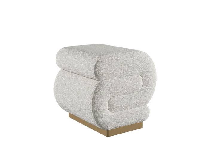 Livetastic Hocker, Beige, Metall, 40x42x42 cm, Wohnzimmer, Sessel, Hocker, Sitzhocker