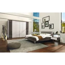 Musterring Schlafzimmer-Set San Diego 4tlg. Glas Braun Havanna