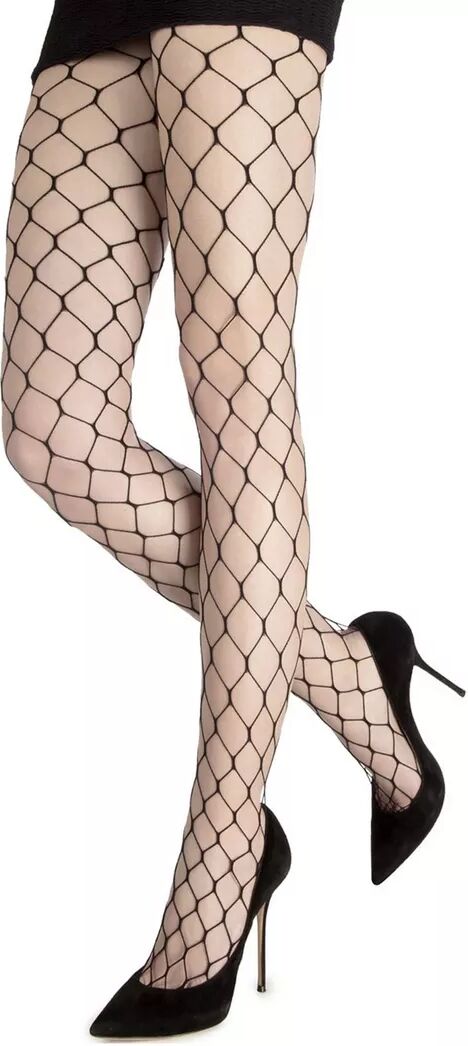 emilio cavallini - Netzstrumpfhose, für Damen, Black, Größe M/L
