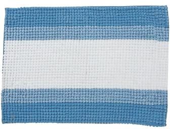 IH Casa Decor Stripe Chenille Bath Mat 20X28 Blue