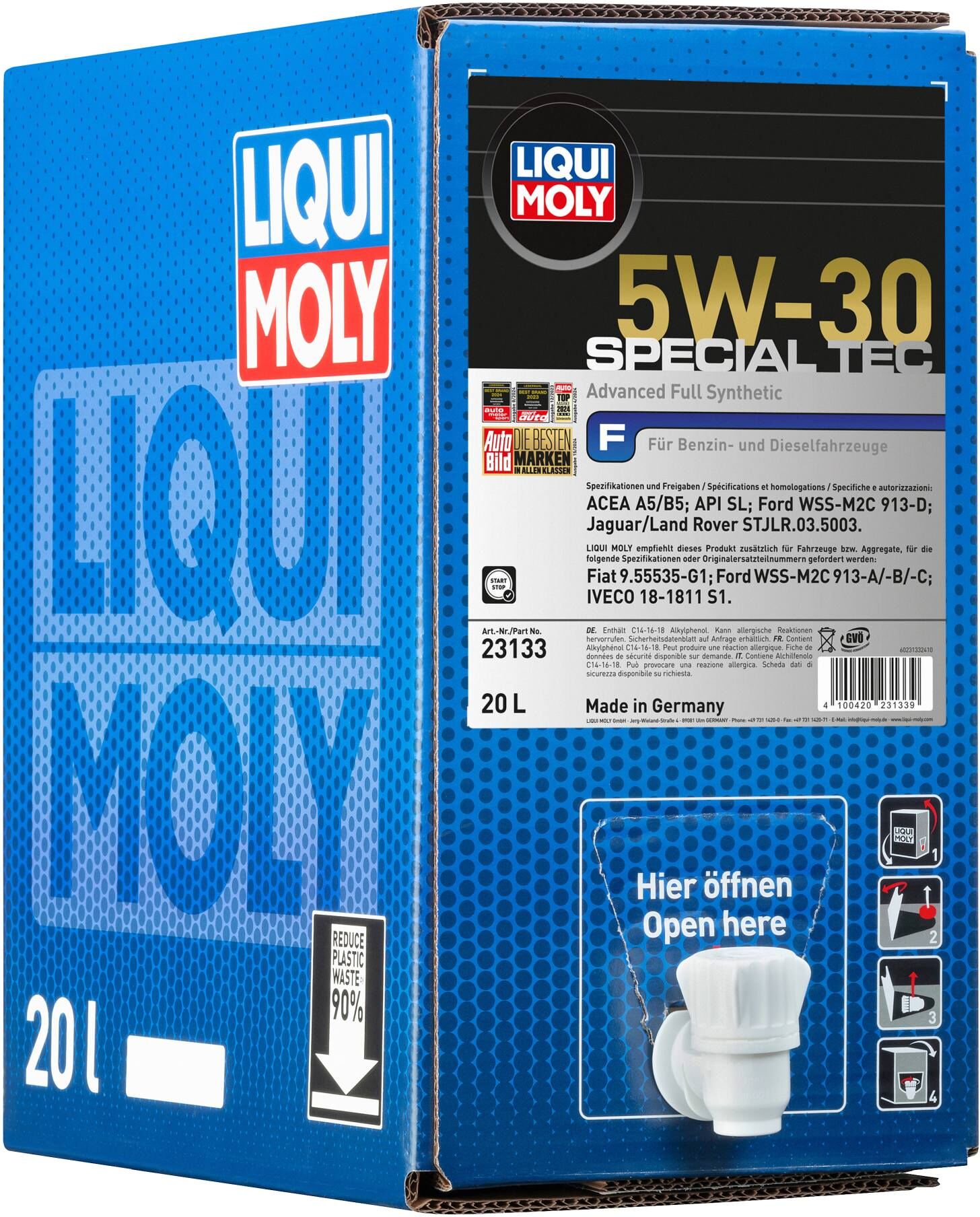 Liqui Moly Motoröl Special Tec F 5w-30 [20 L] 23133 20l