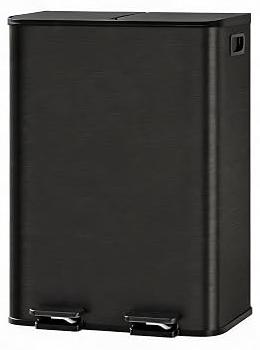 Edelstahl Küchenmülleimer 2-Fach 80L Mit Pedal
