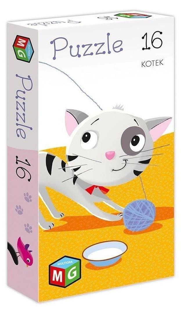 Multigra Puzzel voor kinderen: Kat, 16 stukjes