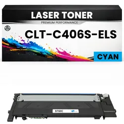 Toner CLT-C406S / ELS Cyan für Samsung CLTC406S Premium Alternative Günstig CLP-366/368/360/365 CLX-3306/3306FN/3300/3305/3305FW Xpress C410W/460W
