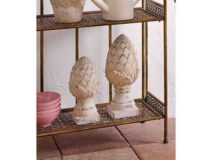 Dekoobjekt GOODPRODUCT Zapfen , beige (natur), B:11cm H:25cm T:11cm, Keramik, Dekofiguren, Dekoobjekt