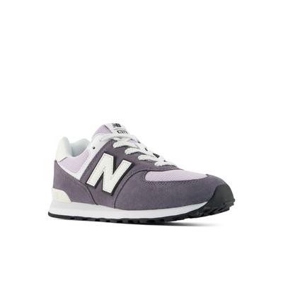 Sneaker NEW BALANCE "574", Jungen, Gr. 37, lila (neptune grau), Leder, Synthetik, Textil, Schuhe Sneaker