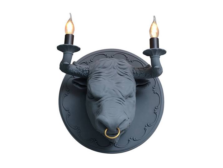 KARMAN lampe murale applique CORRADO (Gris opaque - Céramique)