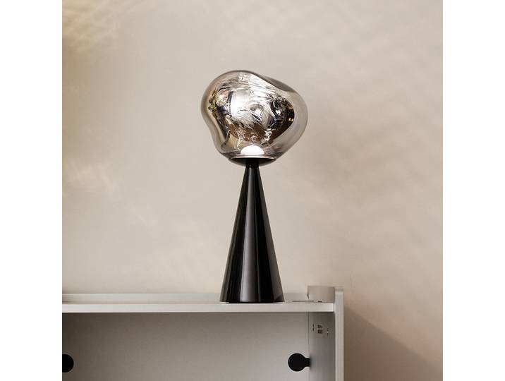 Lampe à poser Melt Portable Black - Tom Dixon - Chambre à coucher - Design - Plastique