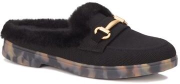 Women's Gigi Faux Fur Slide by Ros Hommerson in Black (Size 7 1/2 M)