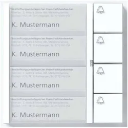 Siedle, Klingel + Türsprechanlage, TM 612-4 - Call button module - Weiss - - Oberfläche - 99 mm - 27 mm