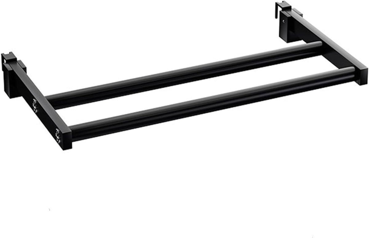 Intrekbare Radiator Kledingdroger en Kledinghanger Rek in Zilver, Breedte: 70-130 cm
