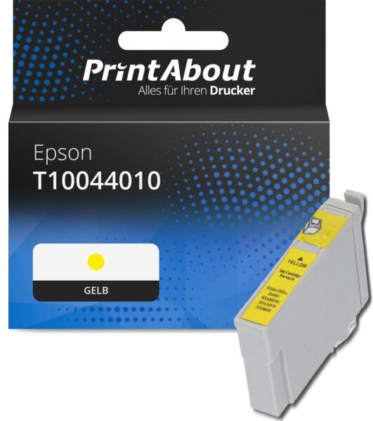 PrintAbout Druckerpatrone kompatibel mit Epson T10044010 - Gelb