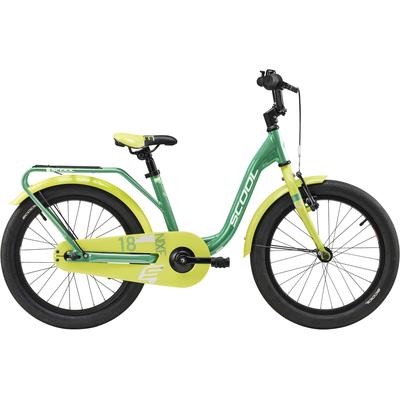 Kinderfahrrad S’COOL "S'COOL niXe 18-1S - Green/Lime" Gr. 28, grün (grün, lime), Fahrräder, Kinder, 28cm, 18 Zoll (45,72cm), Stützräder montierbar