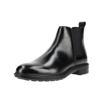 Stiefelette GEOX "Geox Stiefelette Leder/Textil", Damen, Gr. 42, Leder Textil, schwarz, Leder, Textil, Schuhe Stiefelette