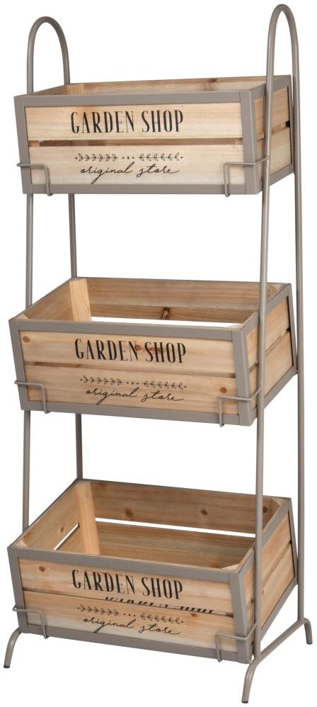 Maisons du Monde Verdulero polivalente con 3 cajas