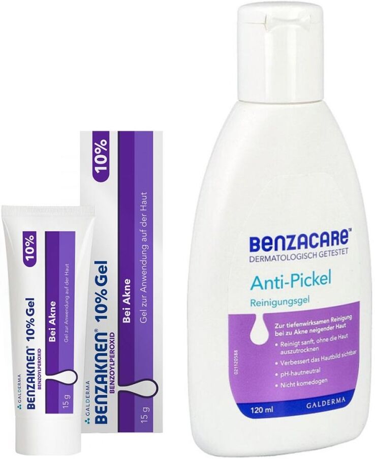 Benzaknen 10% + Benzacare Anti-Pickel Reinigungsgel