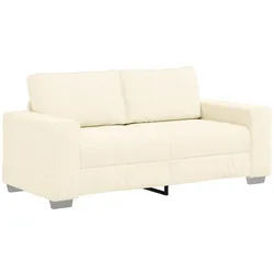 vidaXL Zweisitzer-Sofa Creme 180x77x82 cm Cordstoff