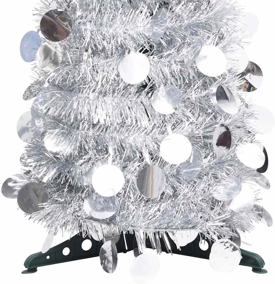 vidaXL Sapins de Noël artificiels PET Silver