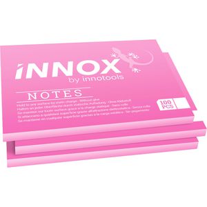 Innox Haftnotizen 3100704, pink, 100 x 70mm, elektrostatisch klebend, 3x 100 Blatt
