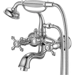 Omnires, Badewanne, Retro Chrom Badewanne und Dusche Wasserhahn