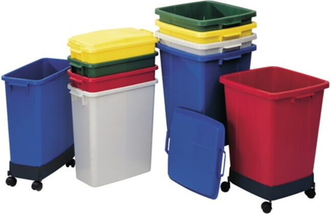 Collecteur de déchets / poubelles de tri 90 l H600xl485xP510mm PE jaune GRAF (778021)
